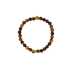 Bracelet oeil de tigre perles rondes 6 mm de Herboristerie et Esotérisme à Libourne dans A061