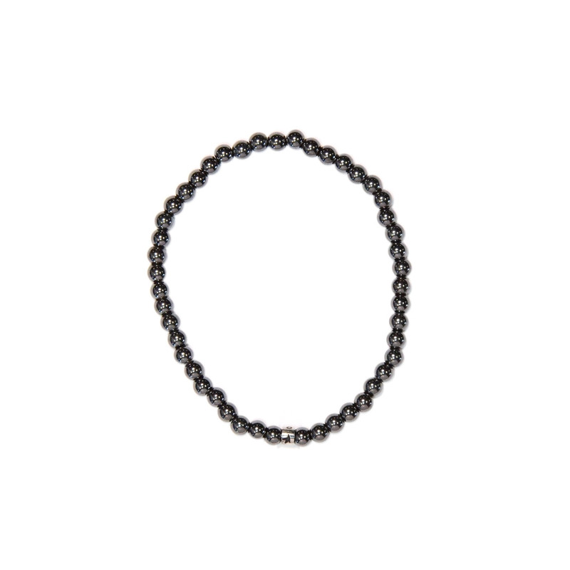 Bracelet hematite perles rondes 4 mm de Herboristerie et Esotérisme à Libourne dans A061