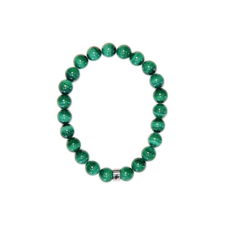 Bracelet malachite perles rondes 8 mm de Herboristerie et Esotérisme à Libourne dans A061