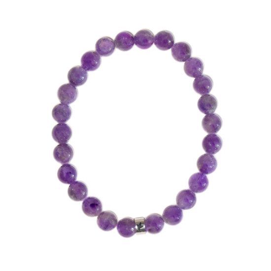 Bracelet amethyste perles 8 mm poignet large de Herboristerie et Esotérisme à Libourne dans A061