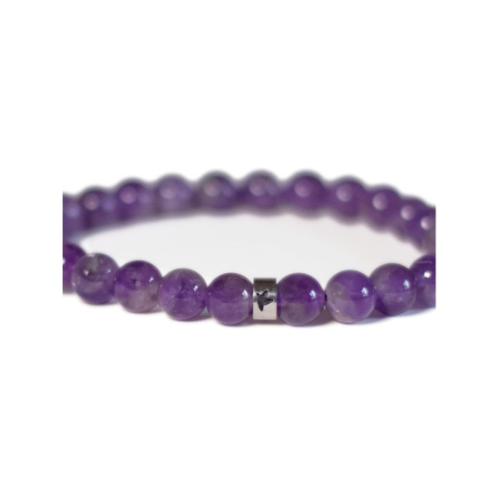 Bracelet amethyste perles 8 mm poignet large de Herboristerie et Esotérisme à Libourne dans A061