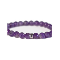 Bracelet amethyste perles 8 mm poignet large de Herboristerie et Esotérisme à Libourne dans A061