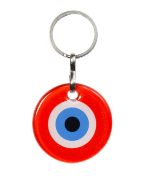 Porte cles oeil de nazar en verre rouge de Herboristerie et Esotérisme à Libourne dans A061