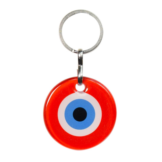 Porte cles oeil de nazar en verre rouge de Herboristerie et Esotérisme à Libourne dans A061