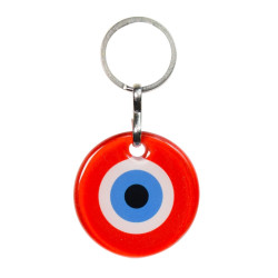Porte cles oeil de nazar en verre rouge de Herboristerie et Esotérisme à Libourne dans A061
