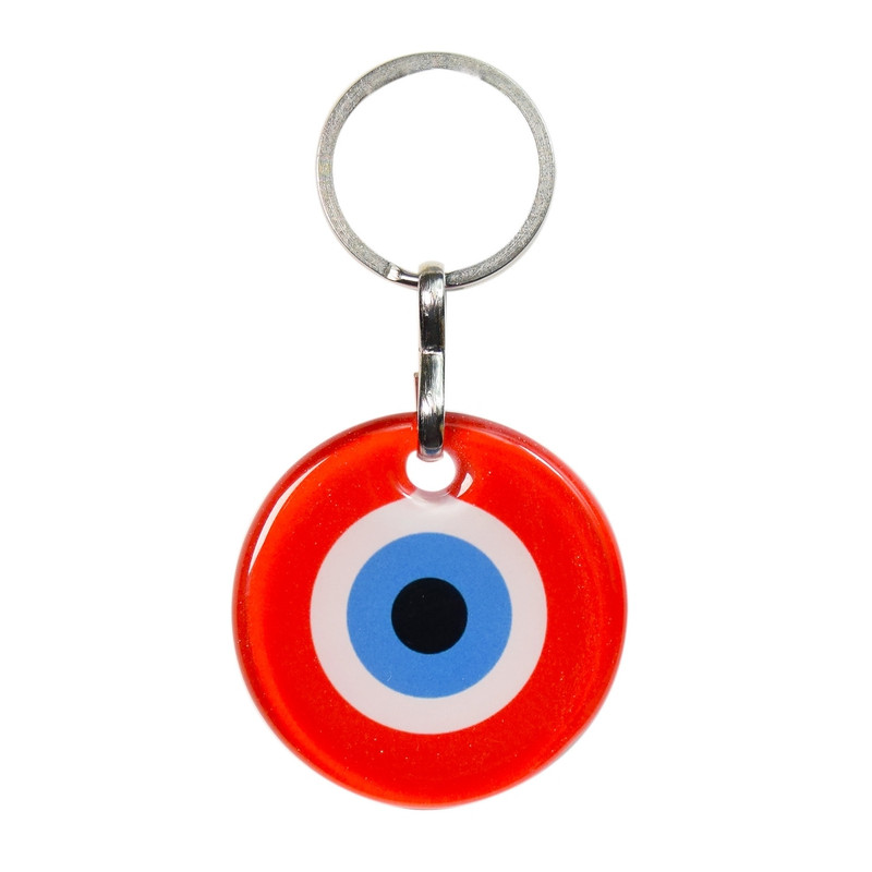 Porte cles oeil de nazar en verre rouge de Herboristerie et Esotérisme à Libourne dans A061