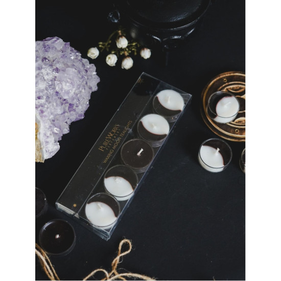 Lot de 5 bougies chauffe plat phases de la lune de Herboristerie et Esotérisme à Libourne dans A061