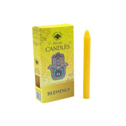 Bougies a rituel - benediction - jaunes de Herboristerie et Esotérisme à Libourne dans A061