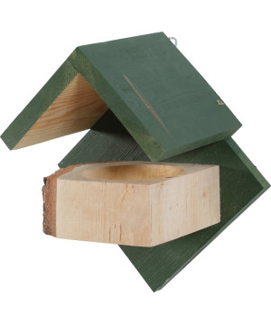 Mangeoire bois hutte m vert de Zolux - Produit pour animaux dans Z002