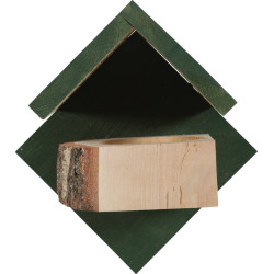 Mangeoire bois hutte m vert de Zolux - Produit pour animaux dans Z002