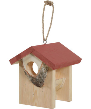 Mangeoire bois hutte l rouge de Zolux - Produit pour animaux dans Z002