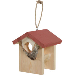 Mangeoire bois hutte l rouge de Zolux - Produit pour animaux dans Z002