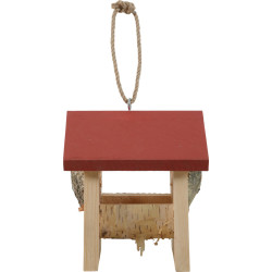 Mangeoire bois hutte l rouge de Zolux - Produit pour animaux dans Z002