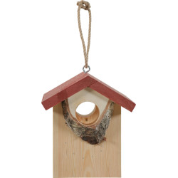 Mangeoire bois hutte l rouge de Zolux - Produit pour animaux dans Z002