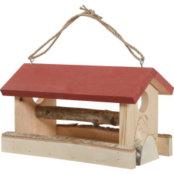 Mangeoire bois hutte xl rouge de Zolux - Produit pour animaux dans Z002