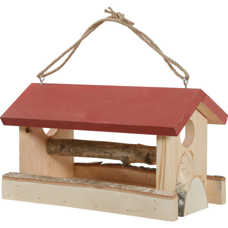 Mangeoire bois hutte xl rouge de Zolux - Produit pour animaux dans Z002