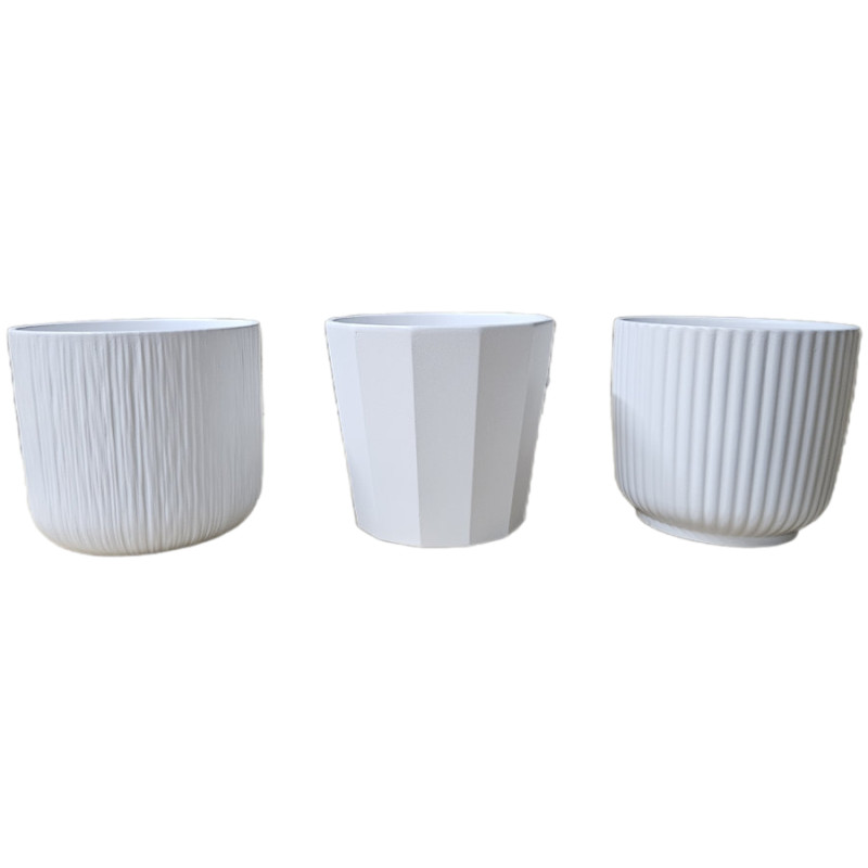 Cache pot d13.5 h13cm ceramique rialto ass de Pot et Deco - poterie céramique de qualité dans P140