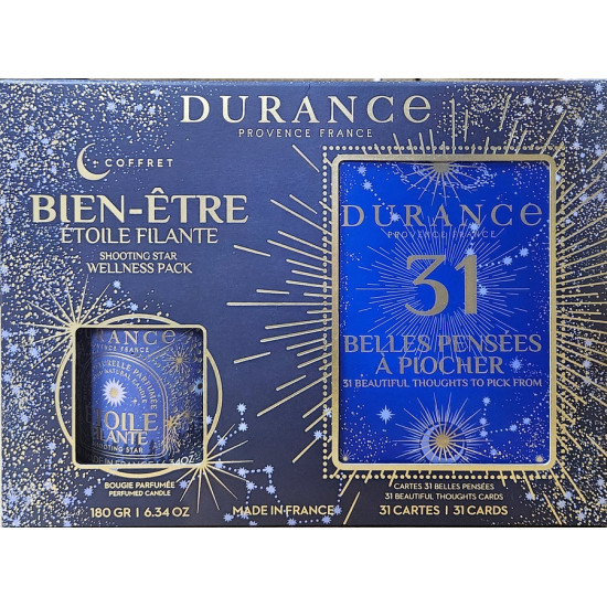 Coffret Bien-etre Bougie 180g+cartes de Durance dans D0791