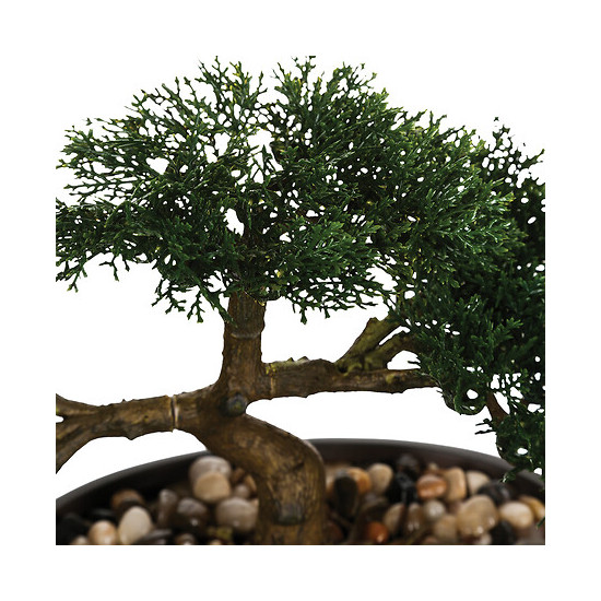 BONSAI BAKI DANS POT CERAMIQUE NOIR H23CM de J-Line by Jolipa - Déco intérieur dans J031
