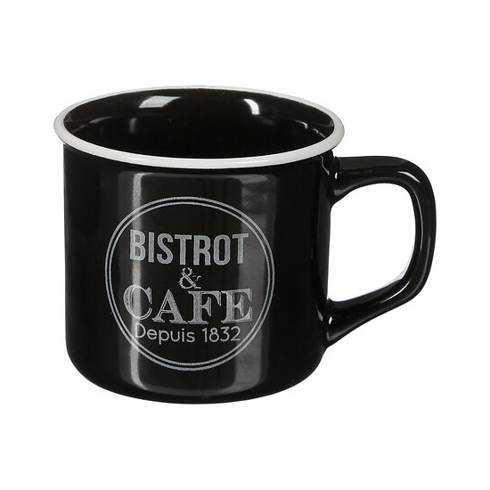 MUG BISTROT EMAILLE 40CL ASS de J-Line by Jolipa - Déco intérieur dans J031
