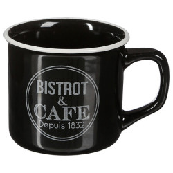 MUG BISTROT EMAILLE 40CL ASS de J-Line by Jolipa - Déco intérieur dans J031