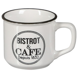 MUG BISTROT EMAILLE 40CL ASS de J-Line by Jolipa - Déco intérieur dans J031