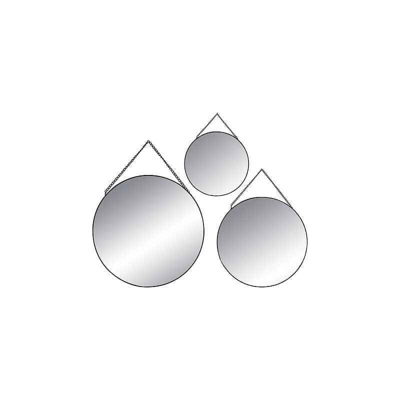 MIROIR LENY AVEC CHAINE X3 de J-Line by Jolipa - Déco intérieur dans J031