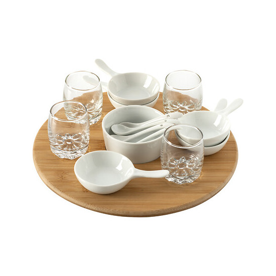 SET APERITIF RIO BLANC 14P de J-Line by Jolipa - Déco intérieur dans J031