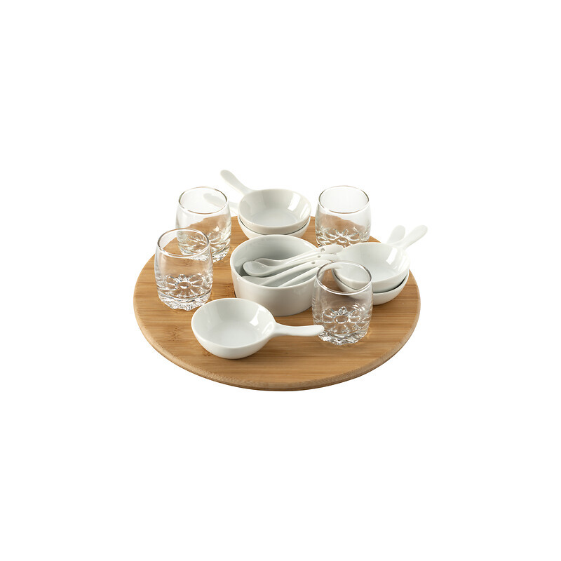 SET APERITIF RIO BLANC 14P de J-Line by Jolipa - Déco intérieur dans J031