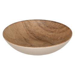ASSIETTE CREUSE MOOD EFFET BOIS D22 de J-Line by Jolipa - Déco intérieur dans J031