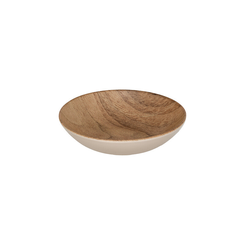 ASSIETTE CREUSE MOOD EFFET BOIS D22 de J-Line by Jolipa - Déco intérieur dans J031