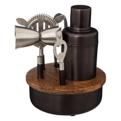 COFFRET COCKTAIL MANGUIER NOIR de J-Line by Jolipa - Déco intérieur dans J031