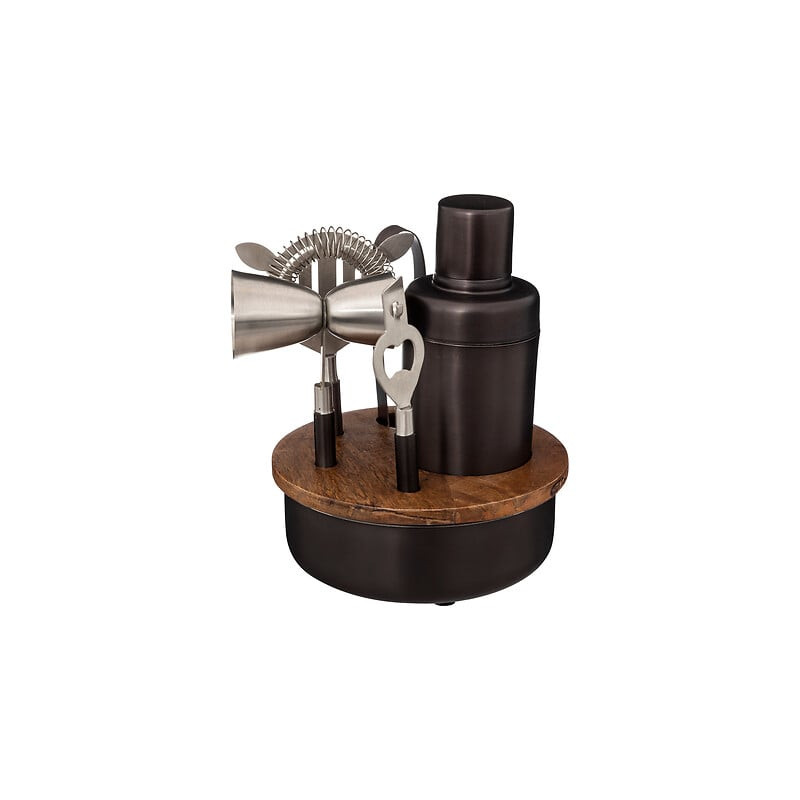 COFFRET COCKTAIL MANGUIER NOIR de J-Line by Jolipa - Déco intérieur dans J031