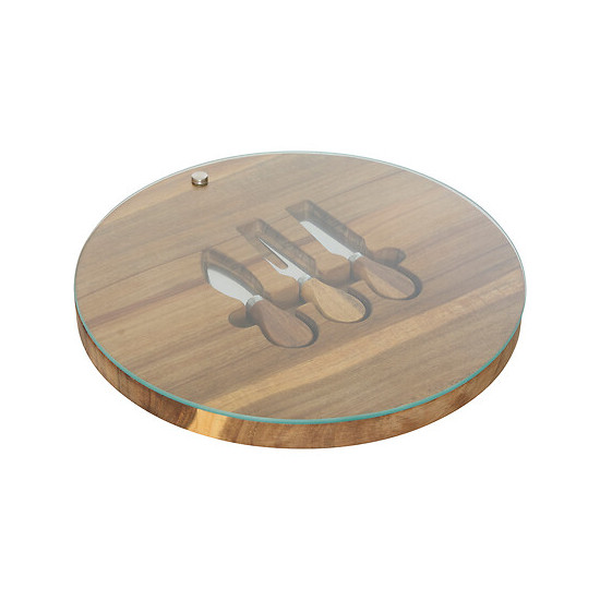 SET FROMAGE MINA ACACIA D30 de J-Line by Jolipa - Déco intérieur dans J031