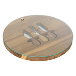 SET FROMAGE MINA ACACIA D30 de J-Line by Jolipa - Déco intérieur dans J031