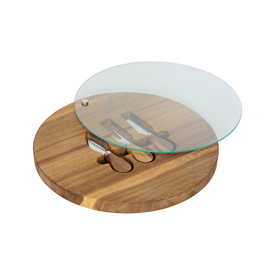 SET FROMAGE MINA ACACIA D30 de J-Line by Jolipa - Déco intérieur dans J031