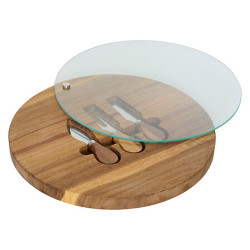 SET FROMAGE MINA ACACIA D30 de J-Line by Jolipa - Déco intérieur dans J031
