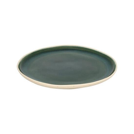ASSIETTE PLATE WONJA VERT D27 de J-Line by Jolipa - Déco intérieur dans Assiette