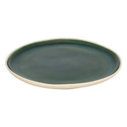 ASSIETTE PLATE WONJA VERT D27 de J-Line by Jolipa - Déco intérieur dans Assiette