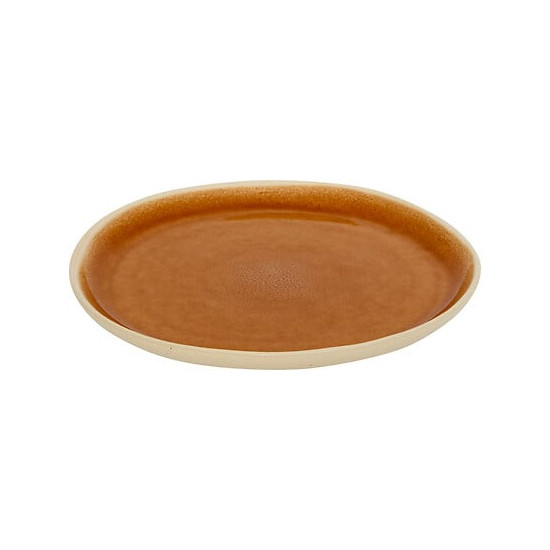 ASSIETTE DESSERT WONJA OCRE D21 de J-Line by Jolipa - Déco intérieur dans Assiette