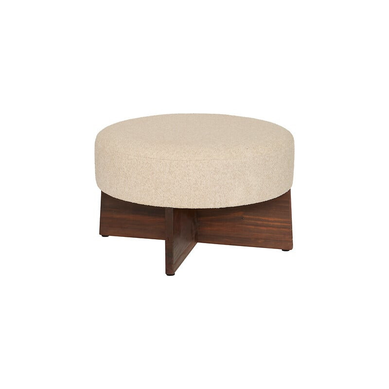 POUF KAYAN IVOIRE D50 H30 de J-Line by Jolipa - Déco intérieur dans J031