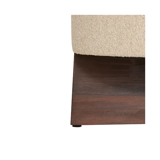 POUF KAYAN IVOIRE D50 H30 de J-Line by Jolipa - Déco intérieur dans J031