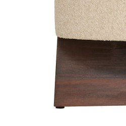 POUF KAYAN IVOIRE D50 H30 de J-Line by Jolipa - Déco intérieur dans J031