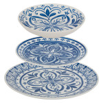 SERVICE VAISSELLE MANON BLEU 12P de J-Line by Jolipa - Déco intérieur dans Assiette