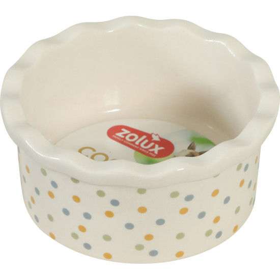 Gamelle ceramique cosy pois 150ml de Zolux - Produit pour animaux dans Z002