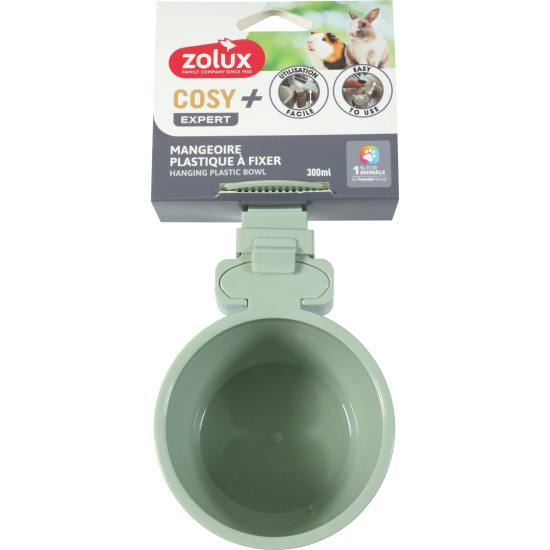 Mangeoire plastique cosy 300ml vert de Zolux - Produit pour animaux dans Z002