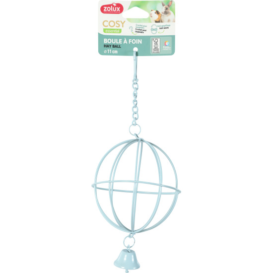 Boule foin suspendue cosy bleu de Zolux - Produit pour animaux dans Z002