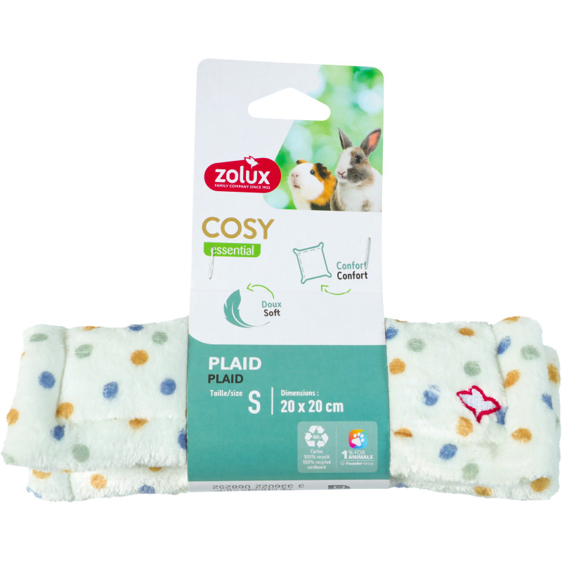Mini plaid cosy 20x20cm de Zolux - Produit pour animaux dans Z002