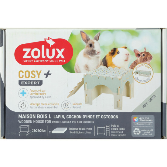 Maison bois cosy lapin 9mm de Zolux - Produit pour animaux dans Z002