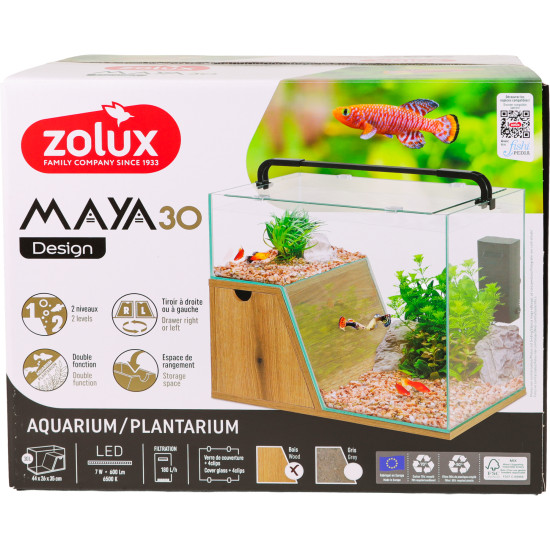 Aquarium maya 30l bois de Zolux - Produit pour animaux dans Z002